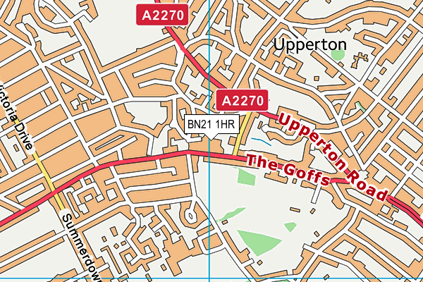 BN21 1HR map - OS VectorMap District (Ordnance Survey)