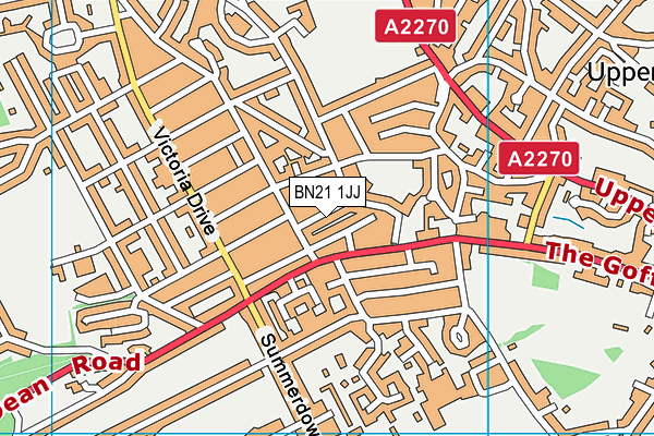 BN21 1JJ map - OS VectorMap District (Ordnance Survey)