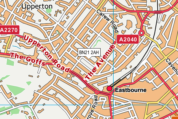 Map of 22 UPPERTON GARDENS (EASTBOURNE) LIMITED at district scale