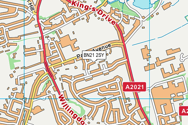 BN21 2SY map - OS VectorMap District (Ordnance Survey)