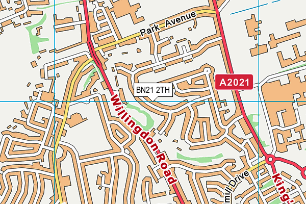 BN21 2TH map - OS VectorMap District (Ordnance Survey)