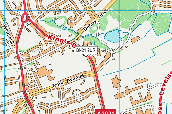BN21 2UR map - OS VectorMap District (Ordnance Survey)