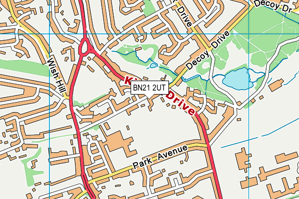 BN21 2UT map - OS VectorMap District (Ordnance Survey)