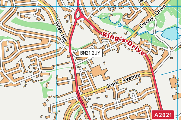 BN21 2UY map - OS VectorMap District (Ordnance Survey)