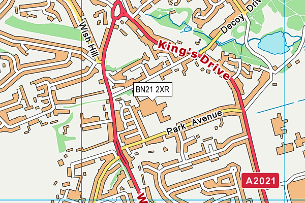 Ratton School map (BN21 2XR) - OS VectorMap District (Ordnance Survey)