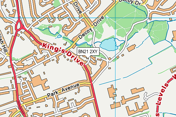 BN21 2XY map - OS VectorMap District (Ordnance Survey)