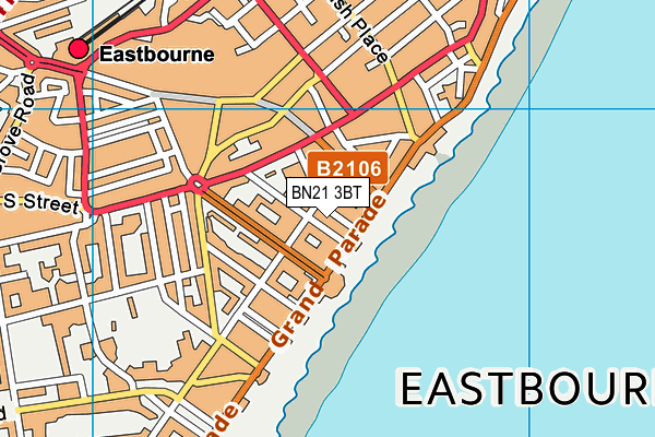 BN21 3BT map - OS VectorMap District (Ordnance Survey)