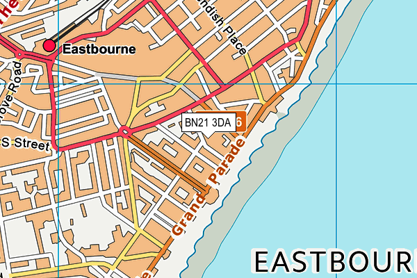 BN21 3DA map - OS VectorMap District (Ordnance Survey)
