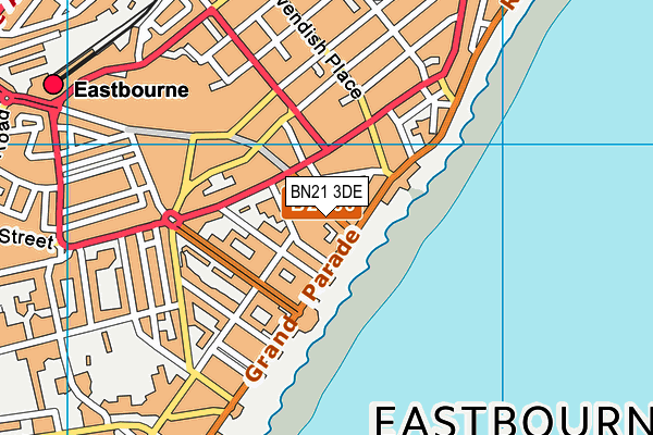 BN21 3DE map - OS VectorMap District (Ordnance Survey)