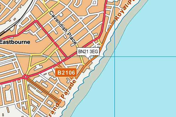 BN21 3EG map - OS VectorMap District (Ordnance Survey)