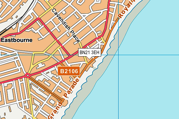 BN21 3EH map - OS VectorMap District (Ordnance Survey)
