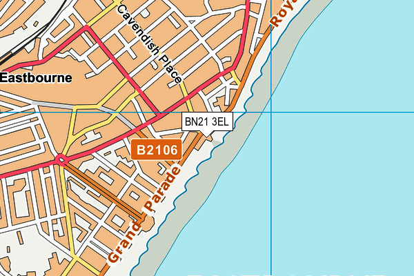 BN21 3EL map - OS VectorMap District (Ordnance Survey)