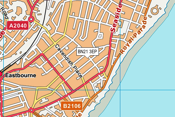 BN21 3EP map - OS VectorMap District (Ordnance Survey)