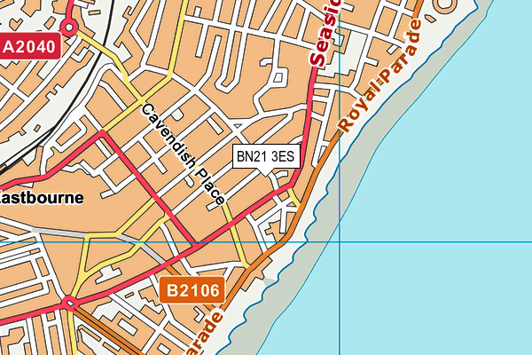 BN21 3ES map - OS VectorMap District (Ordnance Survey)
