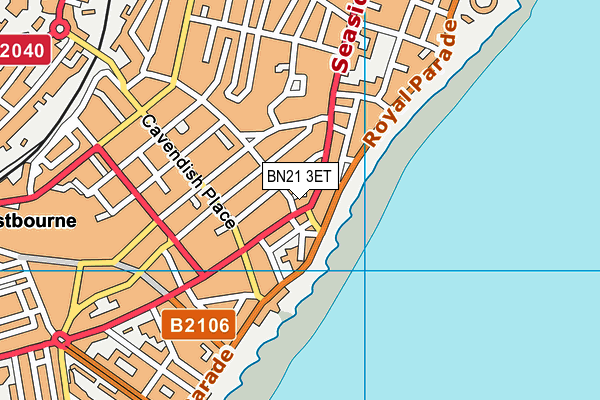 BN21 3ET map - OS VectorMap District (Ordnance Survey)