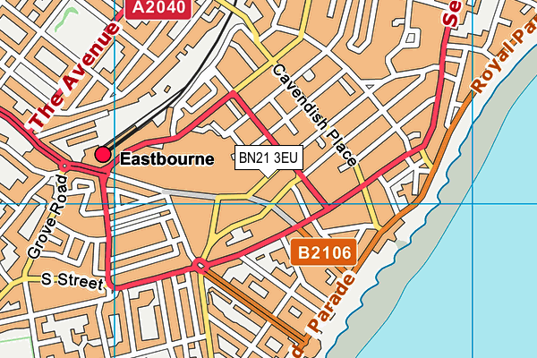 BN21 3EU map - OS VectorMap District (Ordnance Survey)