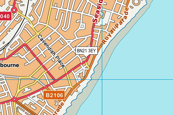 BN21 3EY map - OS VectorMap District (Ordnance Survey)