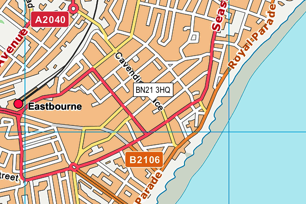 BN21 3HQ map - OS VectorMap District (Ordnance Survey)