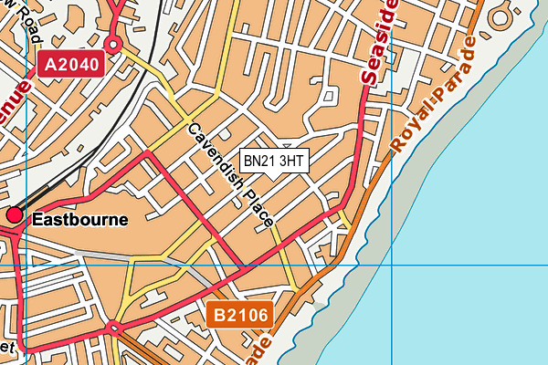 BN21 3HT map - OS VectorMap District (Ordnance Survey)