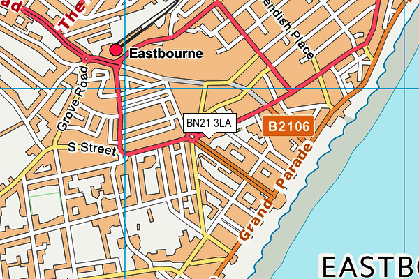 BN21 3LA map - OS VectorMap District (Ordnance Survey)