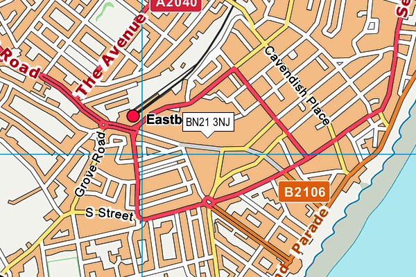 BN21 3NJ map - OS VectorMap District (Ordnance Survey)
