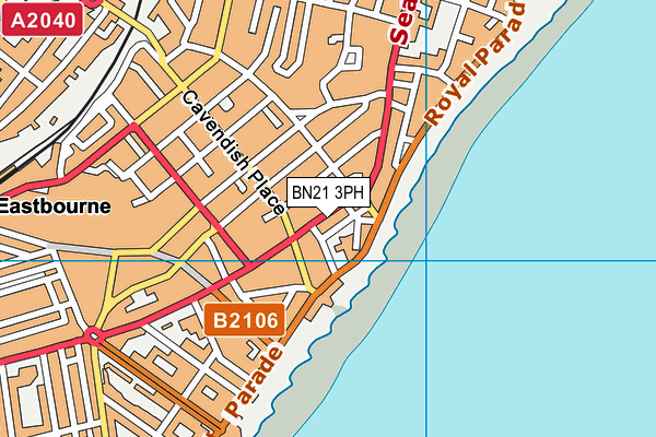 BN21 3PH map - OS VectorMap District (Ordnance Survey)