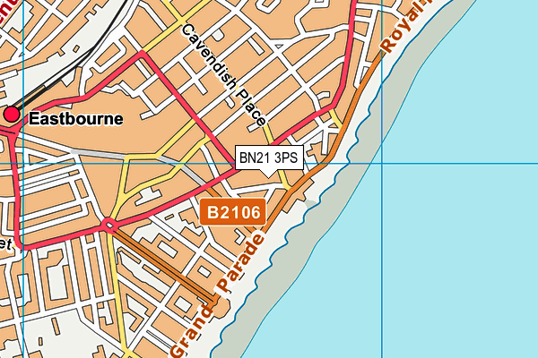 BN21 3PS map - OS VectorMap District (Ordnance Survey)