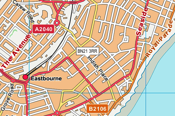 BN21 3RR map - OS VectorMap District (Ordnance Survey)