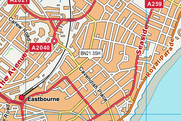 BN21 3SH map - OS VectorMap District (Ordnance Survey)