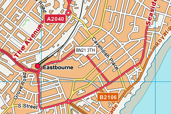 BN21 3TH map - OS VectorMap District (Ordnance Survey)