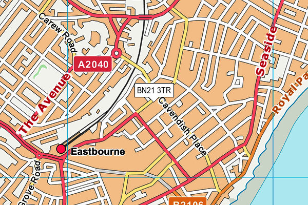 BN21 3TR map - OS VectorMap District (Ordnance Survey)