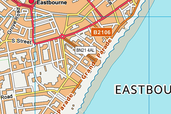 BN21 4AL map - OS VectorMap District (Ordnance Survey)