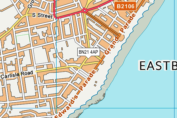 BN21 4AP map - OS VectorMap District (Ordnance Survey)