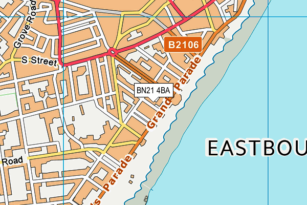 BN21 4BA map - OS VectorMap District (Ordnance Survey)