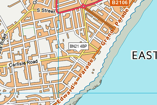 BN21 4BP map - OS VectorMap District (Ordnance Survey)