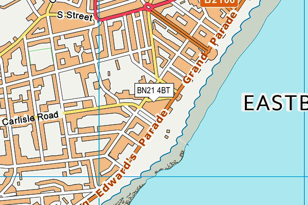 BN21 4BT map - OS VectorMap District (Ordnance Survey)