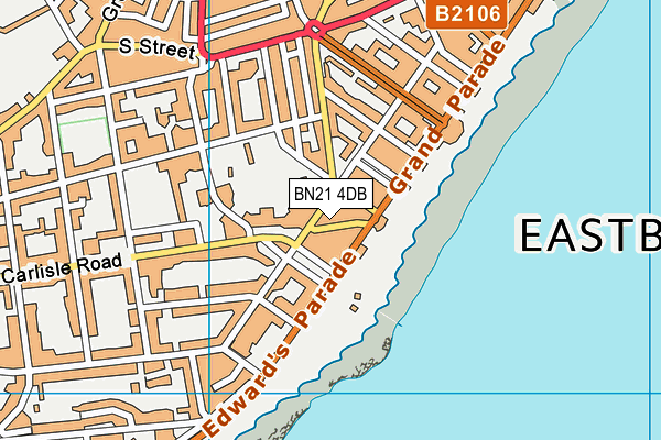 BN21 4DB map - OS VectorMap District (Ordnance Survey)