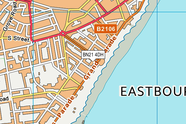 BN21 4DH map - OS VectorMap District (Ordnance Survey)