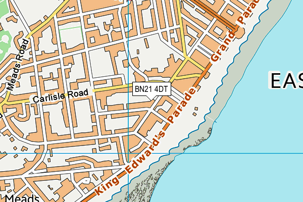 BN21 4DT map - OS VectorMap District (Ordnance Survey)