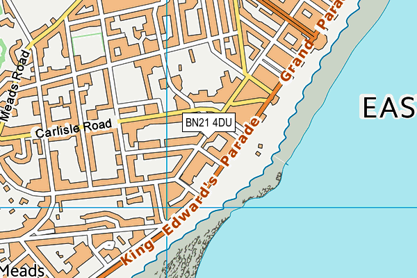 BN21 4DU map - OS VectorMap District (Ordnance Survey)