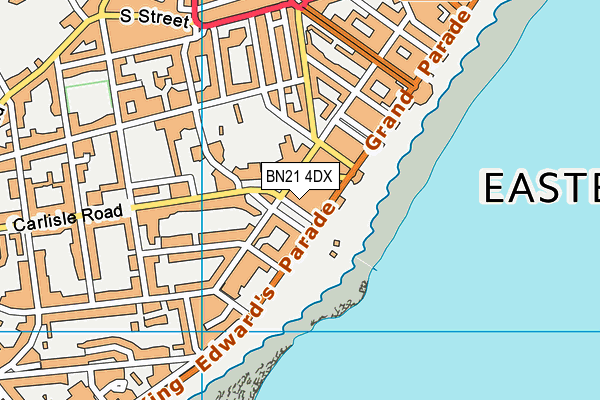 BN21 4DX map - OS VectorMap District (Ordnance Survey)