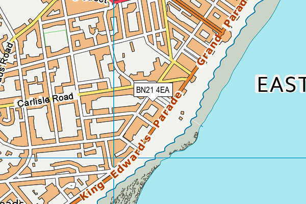 BN21 4EA map - OS VectorMap District (Ordnance Survey)