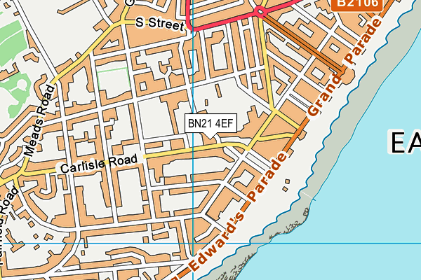 BN21 4EF map - OS VectorMap District (Ordnance Survey)