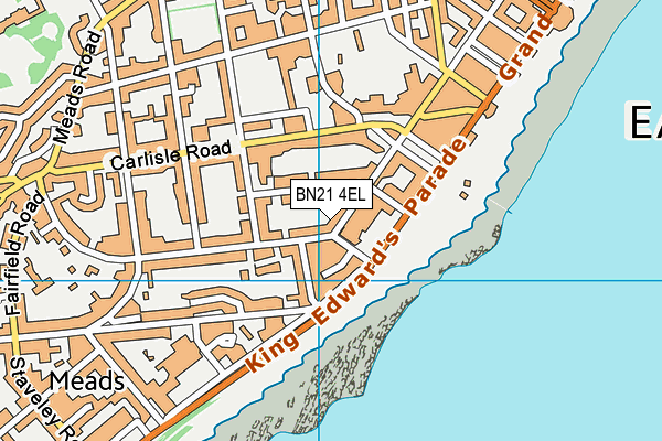 BN21 4EL map - OS VectorMap District (Ordnance Survey)