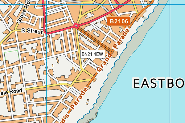 BN21 4EW map - OS VectorMap District (Ordnance Survey)