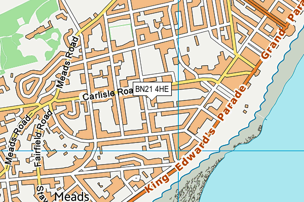 BN21 4HE map - OS VectorMap District (Ordnance Survey)