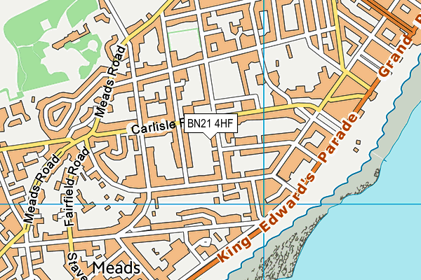 BN21 4HF map - OS VectorMap District (Ordnance Survey)