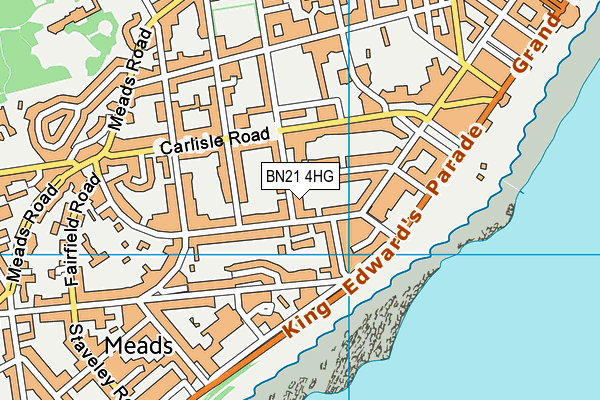 BN21 4HG map - OS VectorMap District (Ordnance Survey)