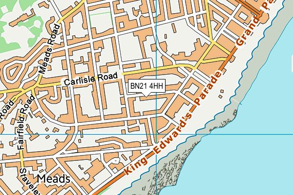 BN21 4HH map - OS VectorMap District (Ordnance Survey)