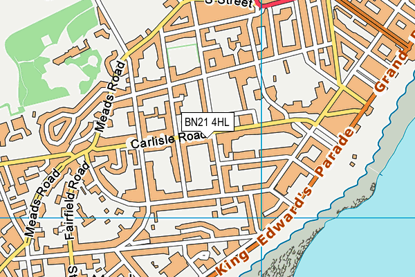 BN21 4HL map - OS VectorMap District (Ordnance Survey)